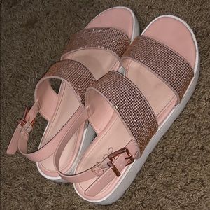 ALDO pink sparkly sandals super cute!